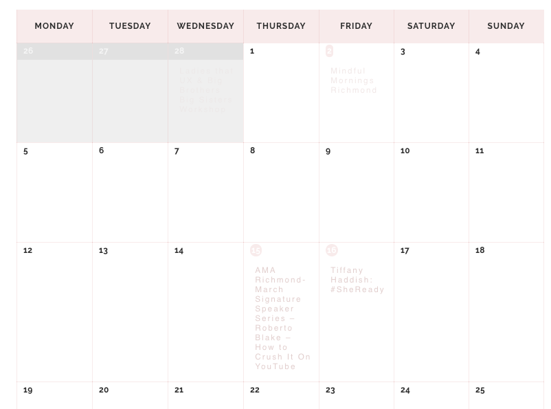 TFB Launches Events Calendar