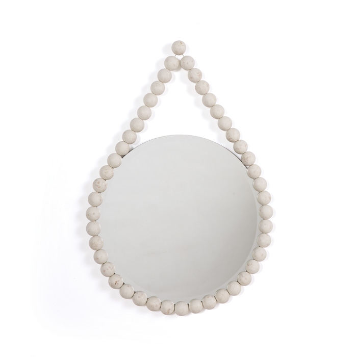 Gavin Mirror with Birch Beads by Go Home