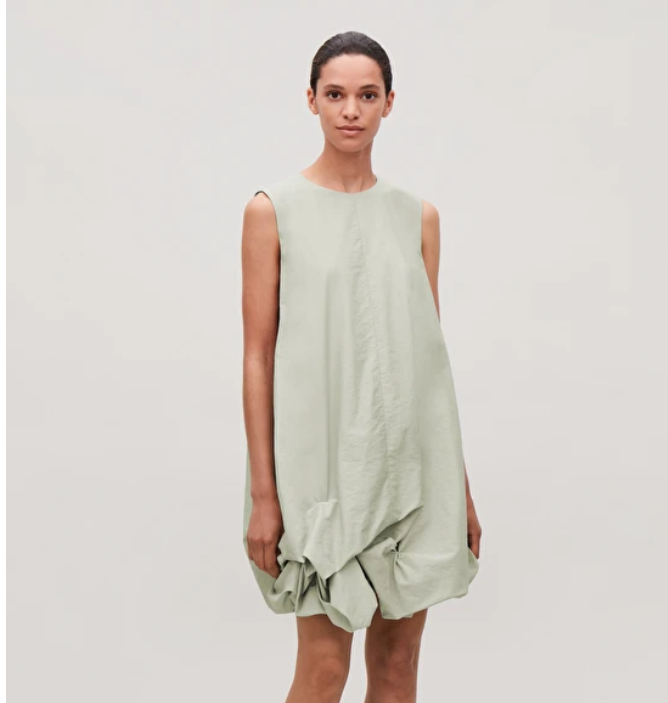 Screenshot_2019-08-13 VOLUMINOUS GATHERED-HEM DRESS - Light Green - Dresses - COS