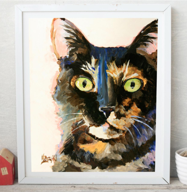 Screenshot_2019-09-15 Tortie Cat Art Print of Original Acrylic Painting ...